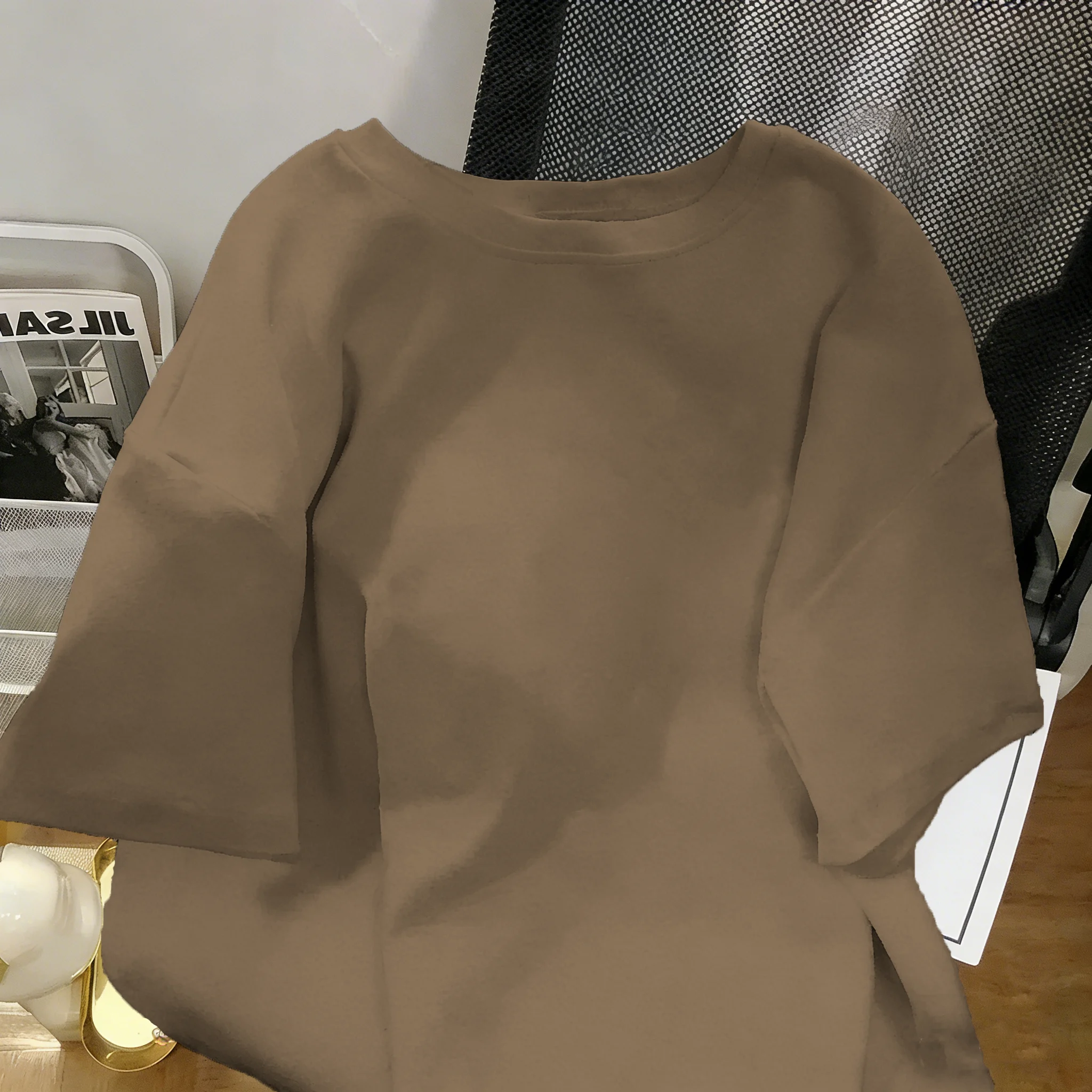 Lässige, alltägliche Sommer-T-Shirts für Herren mit kurzen Ärmeln, einfarbig, schlicht, modisch, passend zu allen Outfits, aus atmungsaktiver Baumwolle, mehrfarbig. – Detail 30