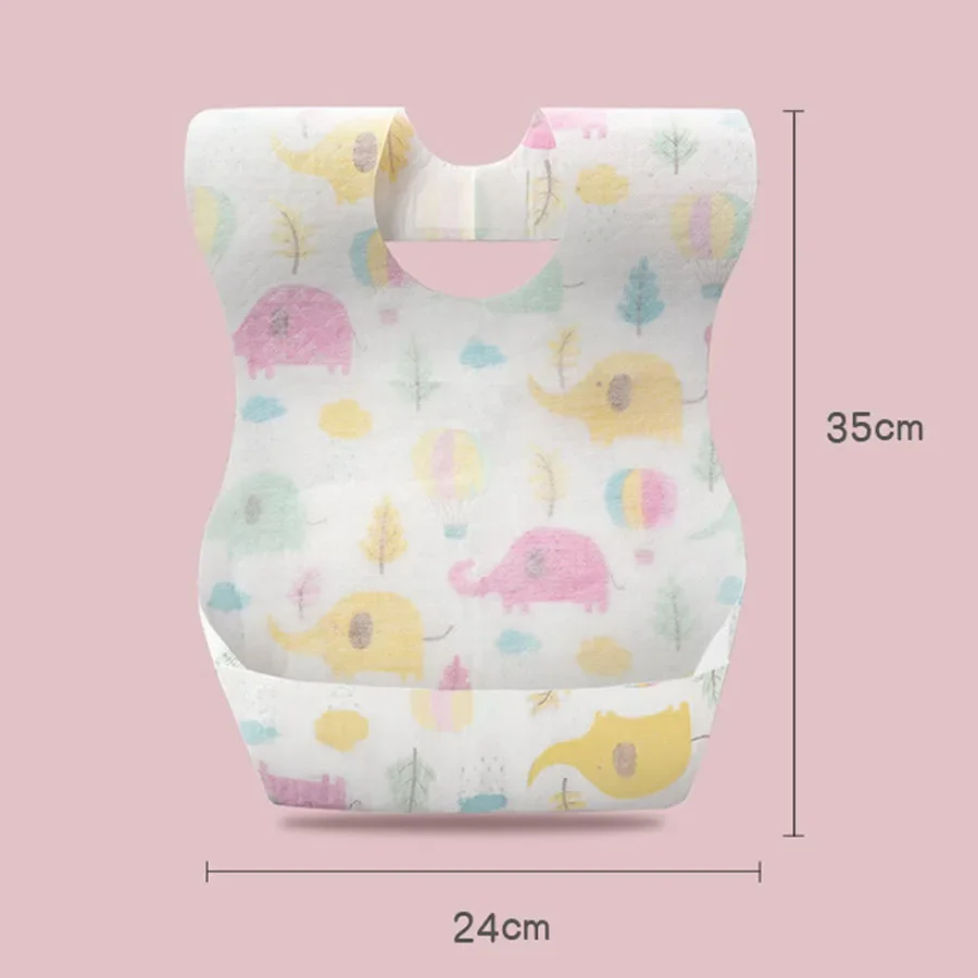 10/20 Stück Einweg-Baby-Lätzchen für Jungen und Mädchen, Cartoon-Vlies, einzeln verpackt, hygienisch, weich, auslaufsicher, Einweg-Lätzchen für Kinder – Detail 13