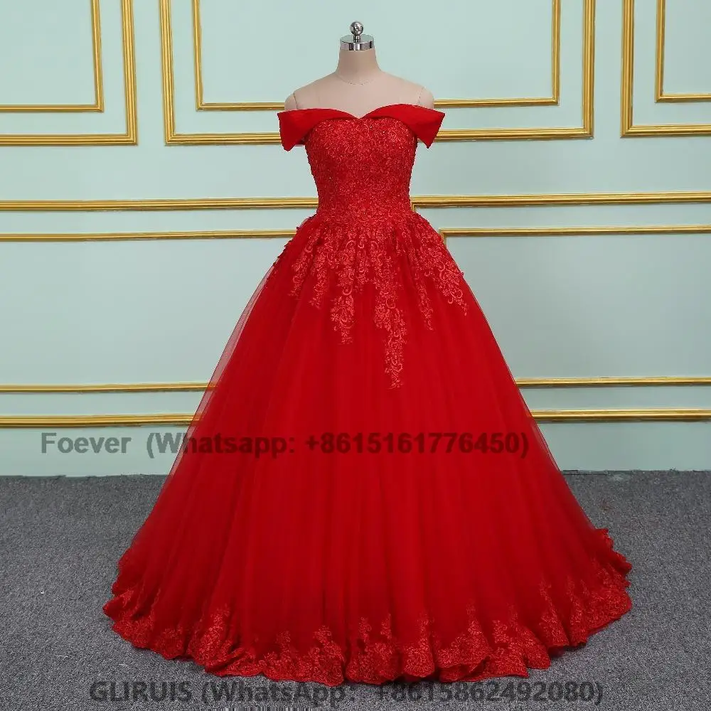 vinca-sunny-lace-applique-beading-princess-wedding-dresses-2022-off-shoulder-new-model-red-ball-gown-wedding-dress