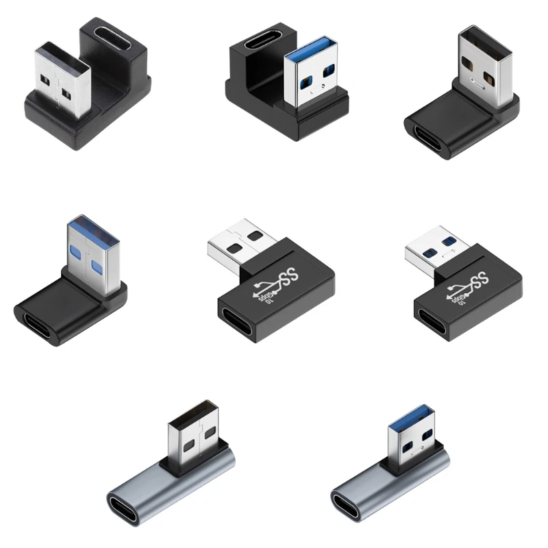 

CPDD 90 Degree USB Male To Type C Female Left Right Angled Adapter Connector