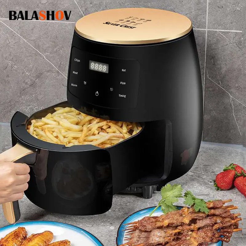

1400W Electric Air Fryers 4.5L Smart Automatic Household 360°Baking LED Touchscreen Deep Fryer without Oil free 220V EU 110V US