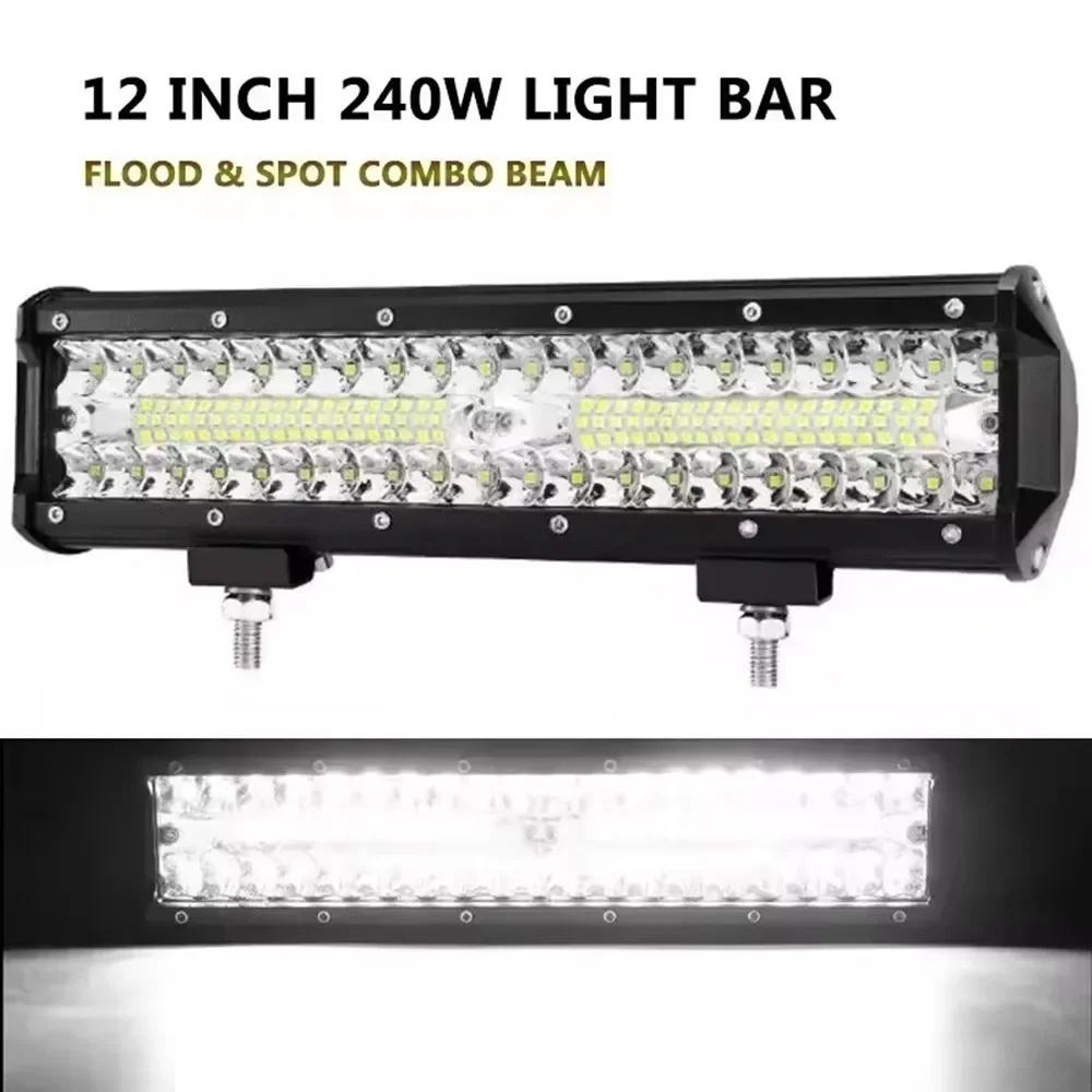 3-Row LED Light Bar – 12V/24V Off-Road Spot & Flood Work Light | Fog Lamp for Truck, SUV, ATV, Tractor & Boat 3