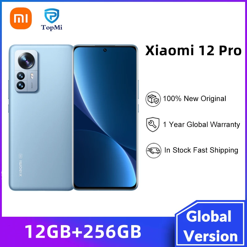 

Xiaomi 12 Pro 12GB 256GB Global Version Snapdragon 8 gen 1 Octa Core 6.73inch 120Hz 4600mAh 50MP Camera 120W Xiaomi12 Pro