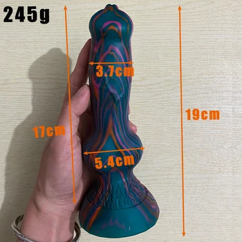 Super Realistic Dildo Silicone Dog Penis Flexible Stimulate G-spot Clitoris Female Masturbator with Ball Sex Toys For Lesbian 18 6