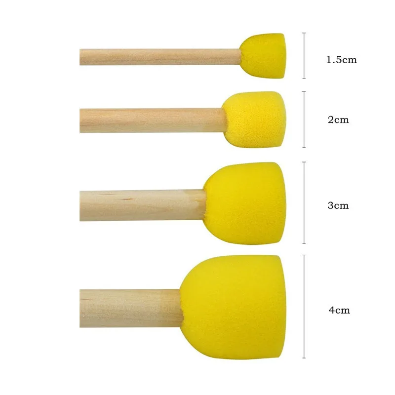 Children&rsquo;s Art Rubbing Tool Material Mushroom Head Seal Circular Sponge Painting Brush Graffiti Brush Sponge for Painting