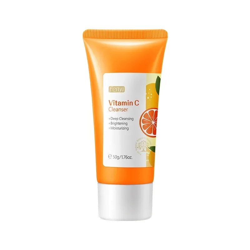 Vitamin C Facial Cleanser Skin Deep Cleansing Moisturizing Blackhead Removal skincare Face Wash Foam Face Cleanser Skin Care 6