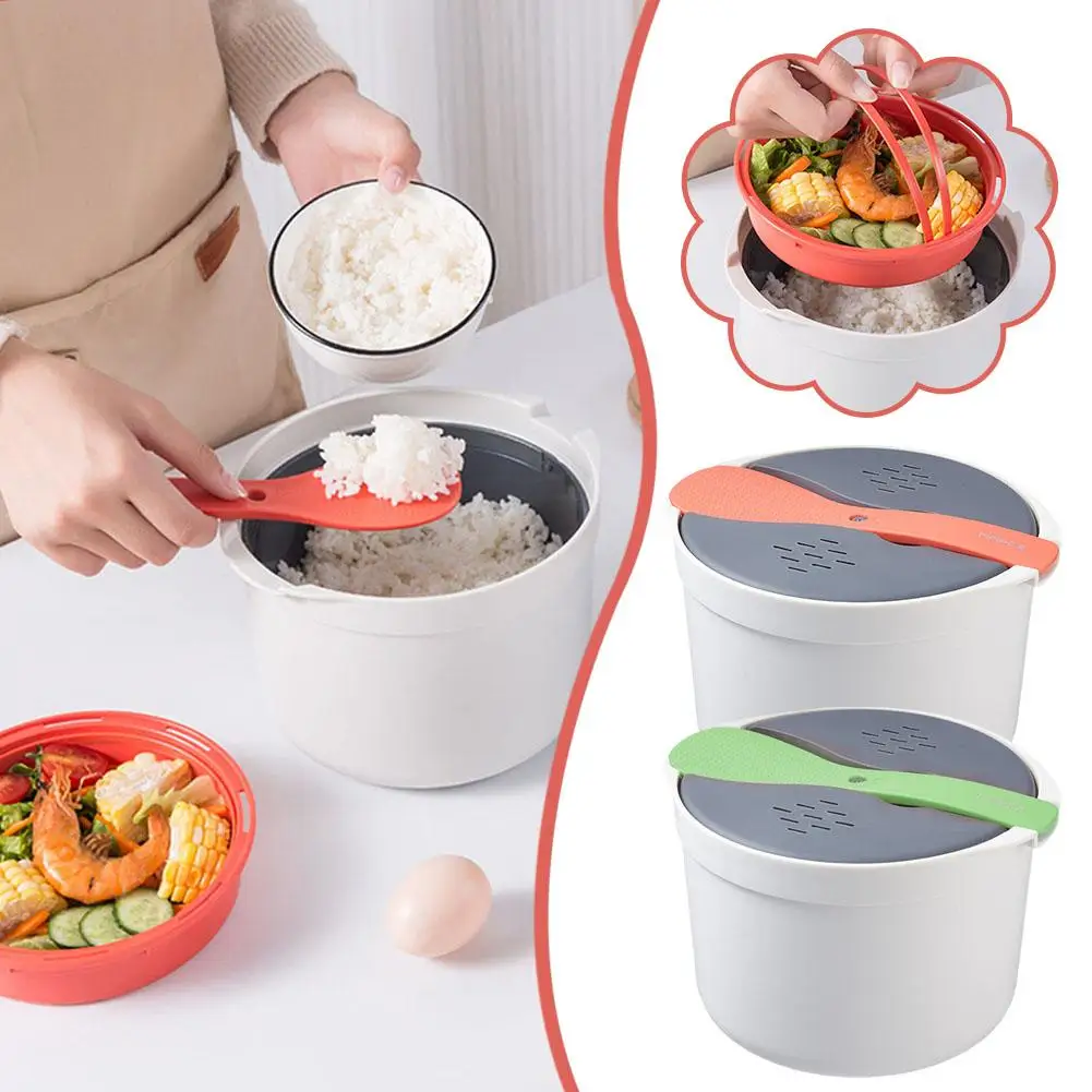 

Пароварка для риса B8E9, специальная ложка для риса, термостойкая, для микроволновой печи, для приготовления пищи, Ланч-бокс