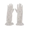 Girls White Lace Gloves with/without Rhinestones Decor for Weddings Birthdays and Special Occasion Ages 3 to 12 Years 4