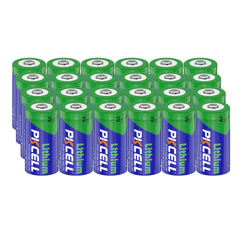 24Pc Pkcell Cr 123A CR17345 16340 Cr123a CR123A 3V Lithium Batterij