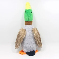 Adorable Plush Duck Chew Toy with Squeaker - Durable Rope and Cleaning Features (Duck Feet Style)