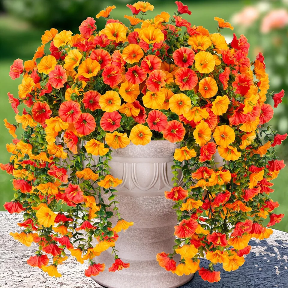Lifelike Morning Glory Eucalyptus Garland Decoration