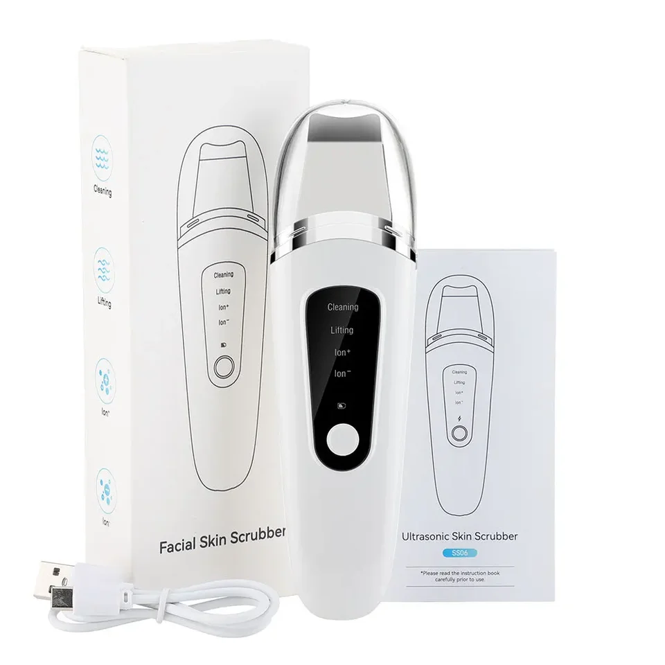 Ultrasonic Facial Skin Scrubber Deep Pore Cleaner