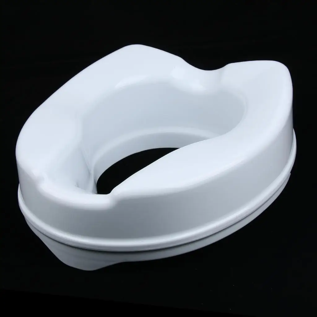 Portable Toilet Seat Riser Raised Elevated without Cover-4