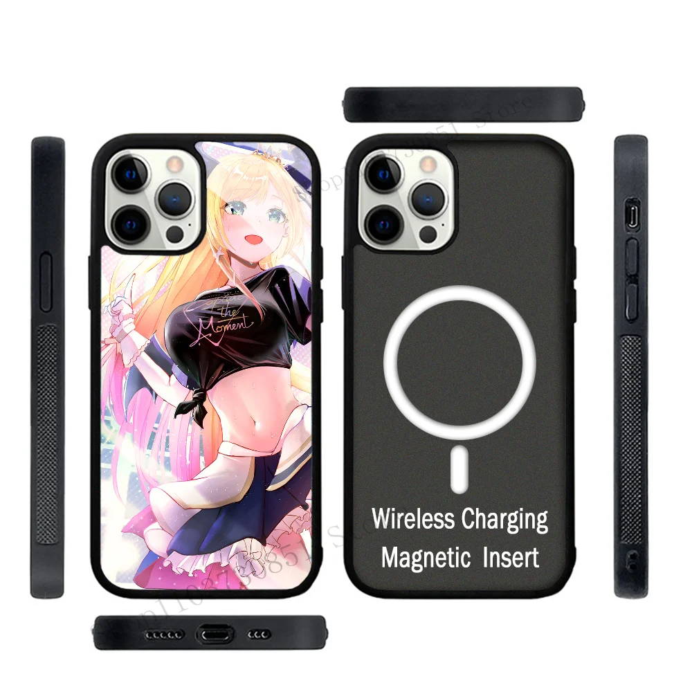 Чехол для телефона с аниме девочкой Hololive Yuzuki Choco, Сильный магнитный для IPhone 15 14 13 Pro Max 11 12 Mini Alex, зеркальный для Magsafe Чехол для телефона с аниме девочкой Hololive Yuzuki Choco, Сильный магнитный для IPhone 15 14 13 Pro Max 11 12 Mini Alex, зеркальный для Magsafe