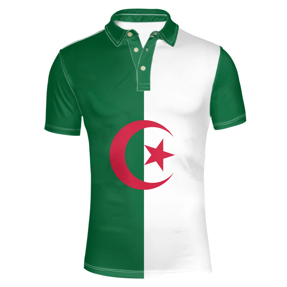 

Algeria youth free custom made name number dza Polo shirt islam diy arabic algerie arab print text word black flag photo clothes