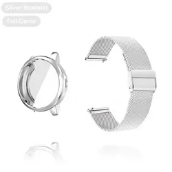 Premium Metallband mit TPU-Hülle - All-in-One Armbandschnalle und Full-Screen-Schutzgehäuse