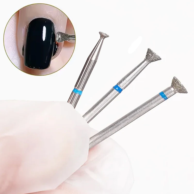 Nail Art Polishing Removal Head Disc Grinding Burr T Mills Grinder Diamond Electric Nail Drill Bit Cuticle Cutter Manicure Tool