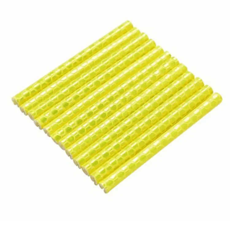 12PCS/Bag Bicycle Wheel Stickers Reflective Tube Strip Warning Light DIY 7.5cm MTB Cycling Reflector Reflective Safety Kit