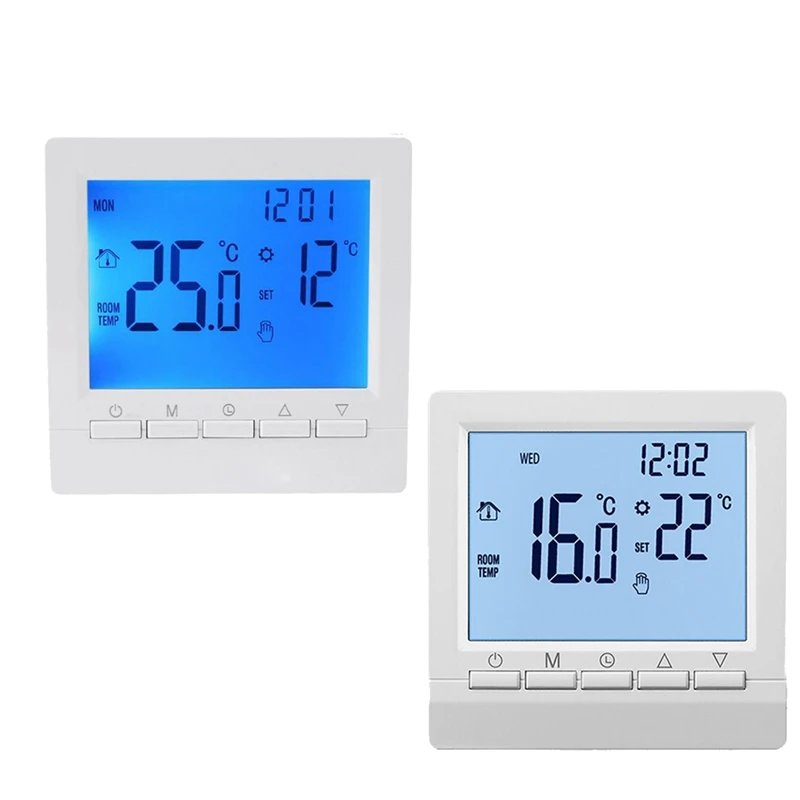 

Smart Home Thermostat With Backlight LCD Large Screen Wall Room Heating Temperature Controller