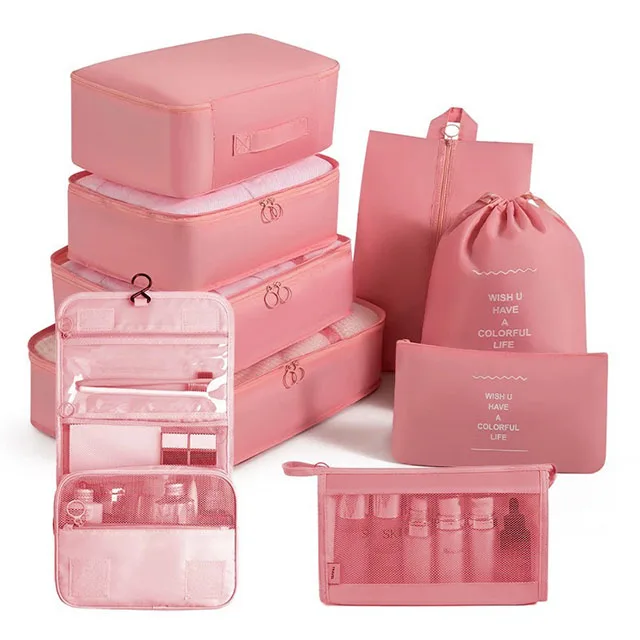 11-Piece Waterproof Travel Packing Cube and Storage Bag Set for Clothes and Accessories