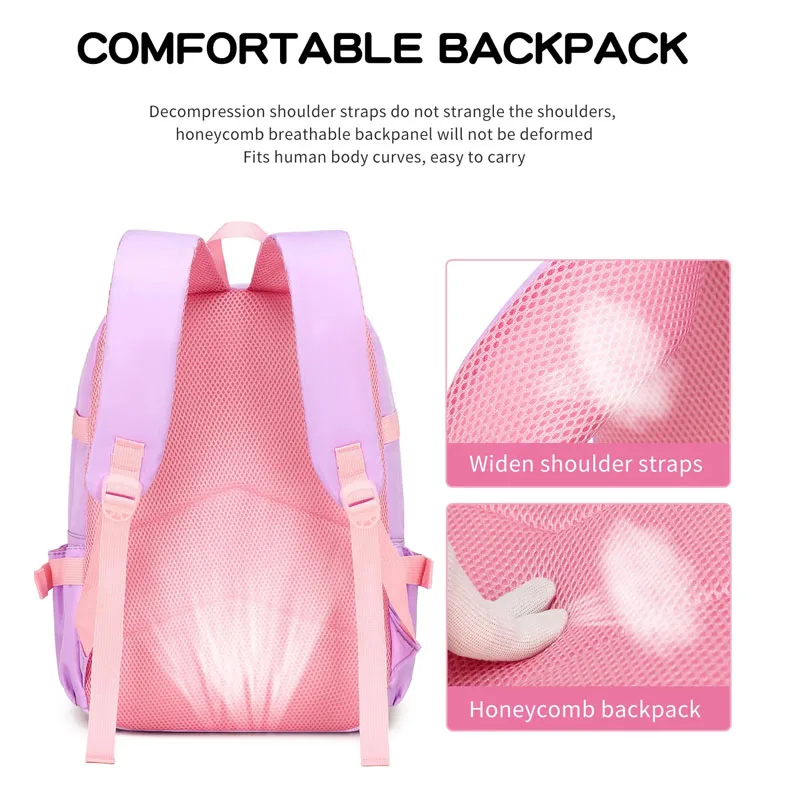 New Large Capacity Girls Refrigerator Models for Elementary School Students Schoolbag Cute Princess Students Lightweight