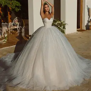 2023 Vestido De Noiva Princesa Espartilho Decote Coração Vestidos De Baile  Glitter Tule Vestidos De Noiva Robe De Mariee Vestidos Noiva Mariage De  Donnaweddingdress12, $840,85