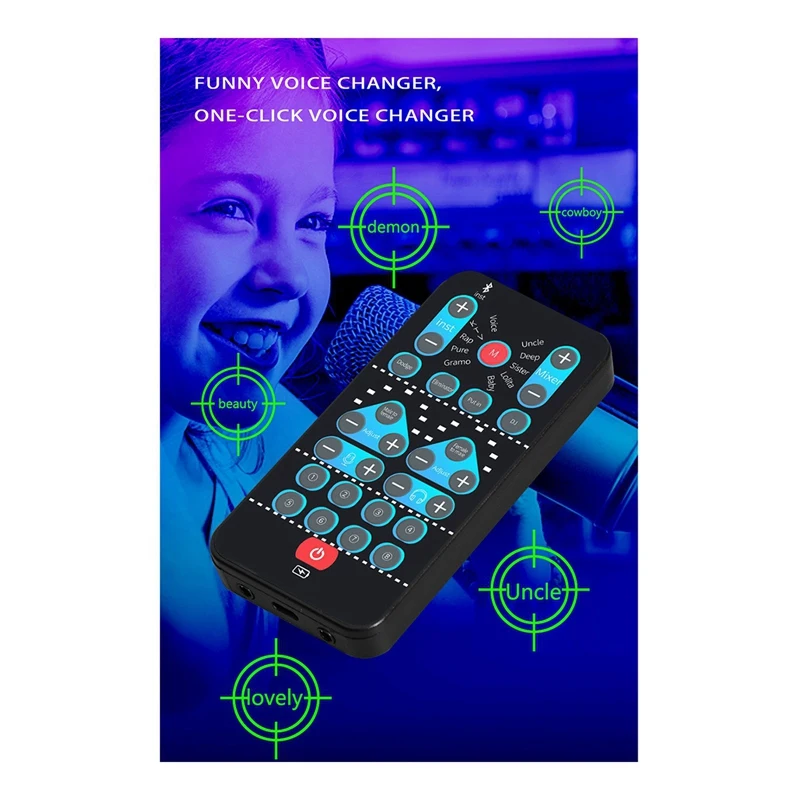 Mini Voice Changer Card 16 Different Effects Voice Changing Support Multi Language Games Song Phone Live Streaming