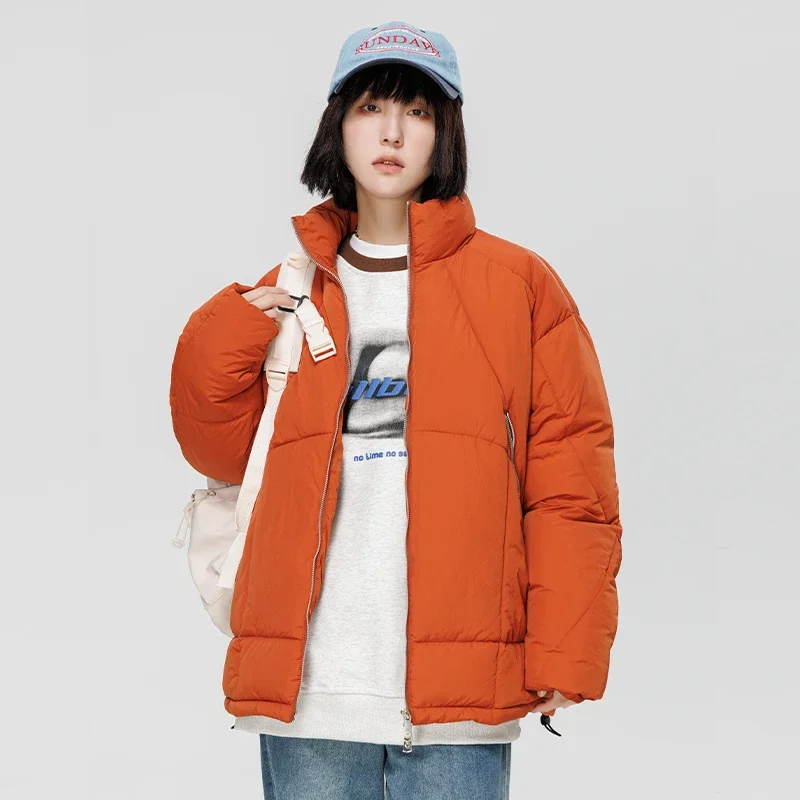 Lovers' Cotton Clothes Stand Collar Warm Wind-proof Fashion Simple Design Loose Version Fabric Comfortable Skin-friendly Coat