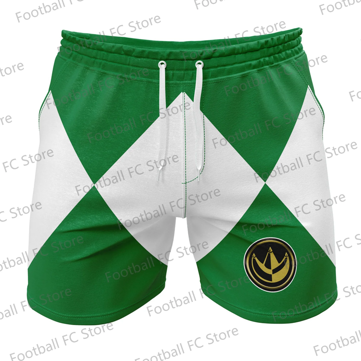 kids shorts basketball shorts Green Ranger Power Coin Power Rangers Gym Shorts Casual Layer Quick Drying Beach Pants Surfing Loose Summer Vacation
