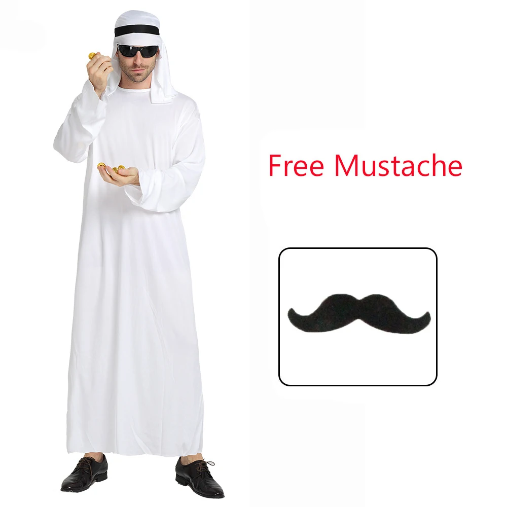 Cosplay Costume Fantasia Adulto Prince Arabian Arab Costume Men Middle East Ali Baba Sheik Costumes Halloween Purim Carnival Cosplay Outfits