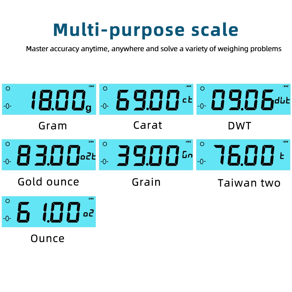Description Picture 5 of item1000g/0.01g High Accuracy Electric Scales Portabl Digital LCD Electric Balance Scale For Foods Jewelry Gold Tea Weighing Tools