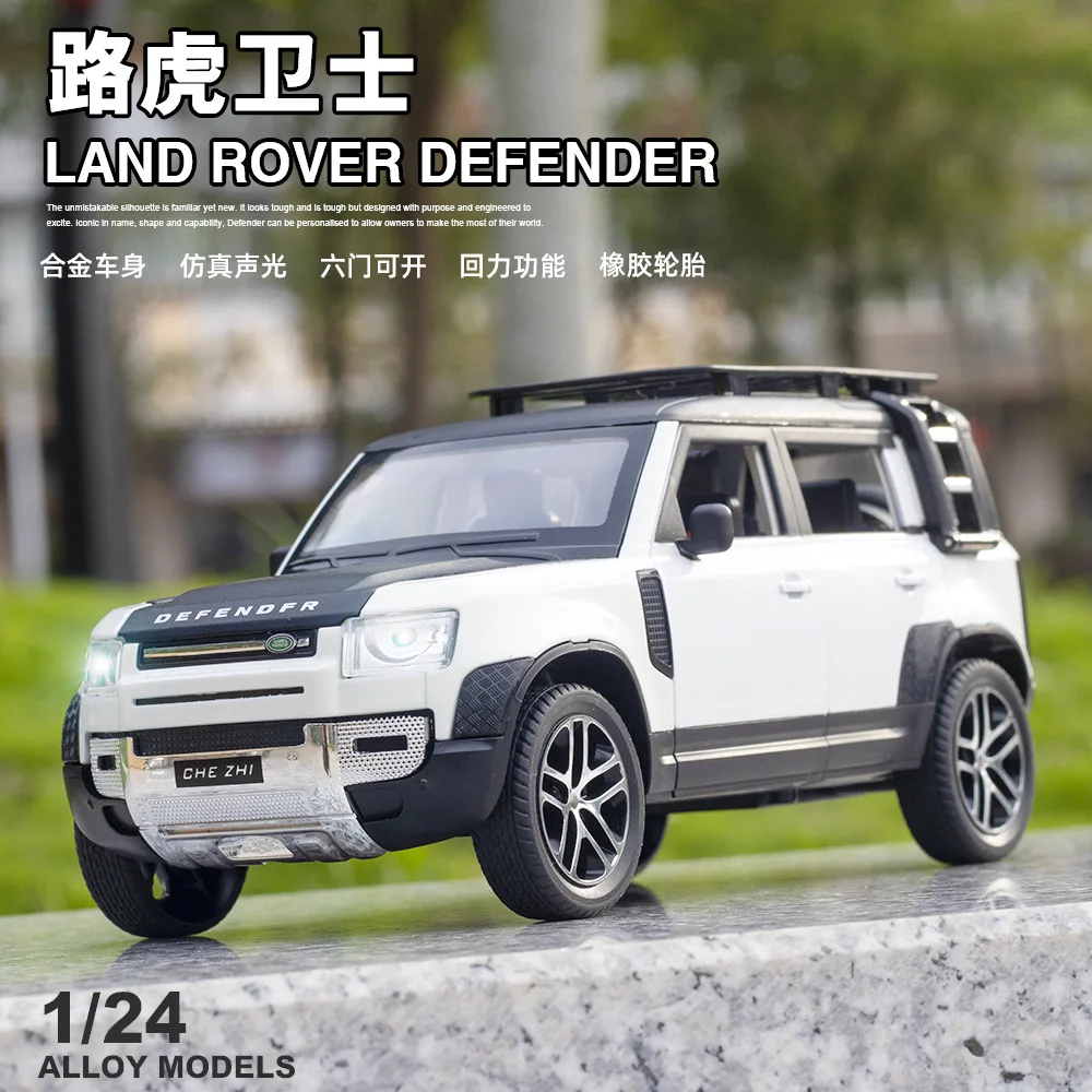 

1/24 Scale Land Rover Defender Diecast Alloy Pull Back Car Collectable Toy Gifts for Children