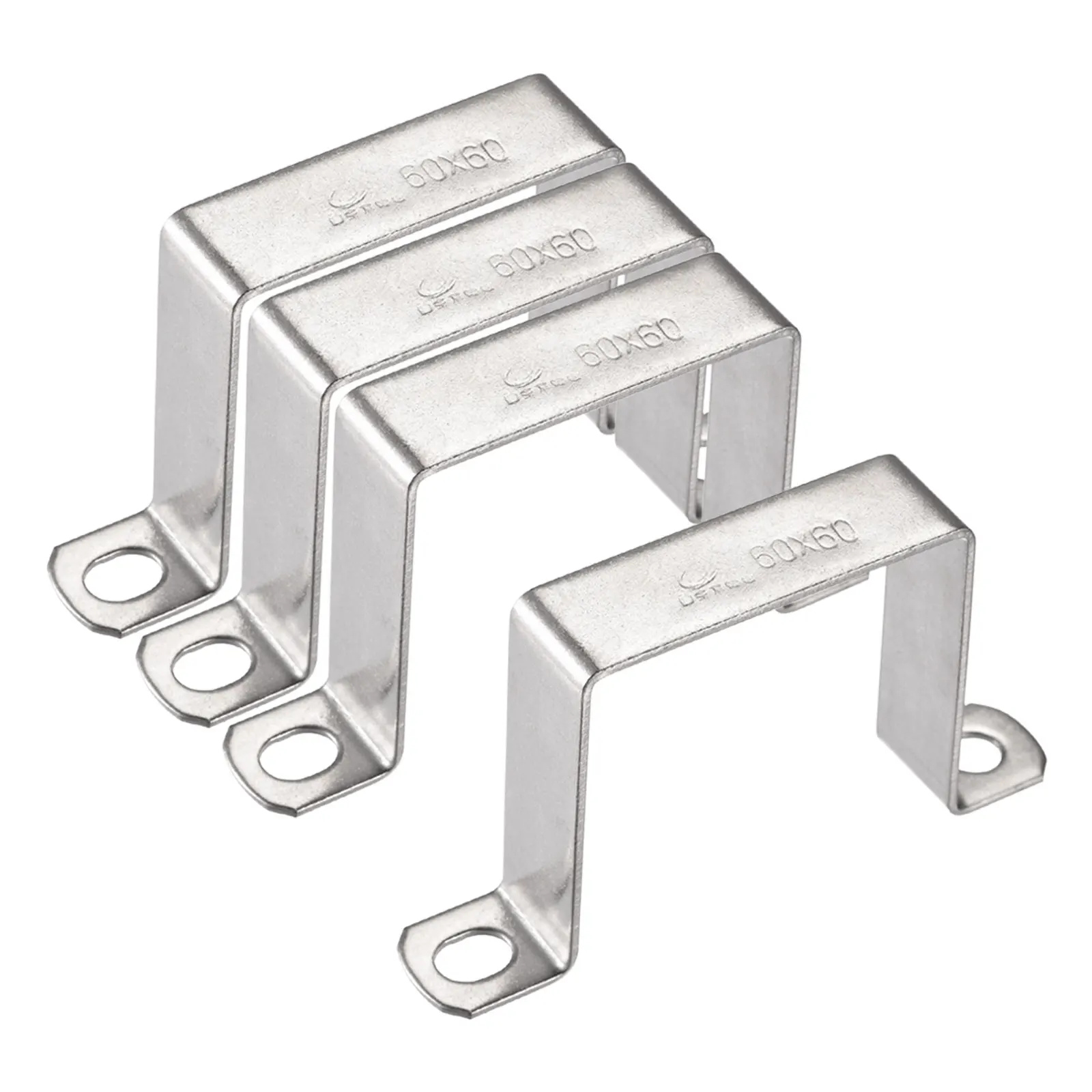 Suporte Conector em Forma de Uxcell-u para Porta Suporte de Barra Fechado Suporte Aço Inoxidável 304 58×62 mm Pcs