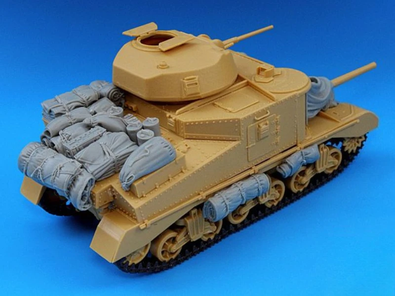 1/35 스케일 다이캐스트 수지 모델 조립 키트 M-3 그랜트 탱크 액세서리 세트(탱크 없음) 조립되지 않고 도색되지 않음