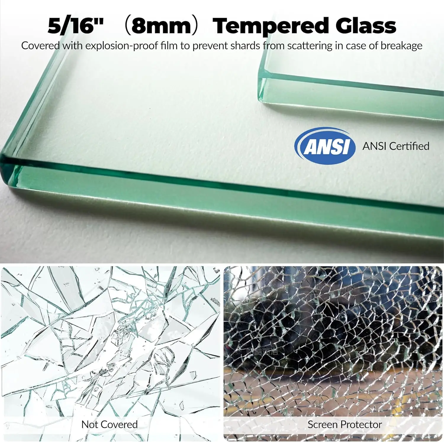Shower Door, 56-60"" W X 72"" H 5/16"" (8Mm) Semi Frame Double Sliding Shower Door,Thick Sgcc Tempered Glass With 6