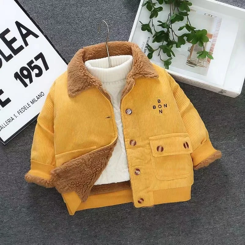 Children's Parkas Boys Winter Warm Coats Teen Fashion Jackets Thicken Kids Winter Outdoor Coat Baby Parka New