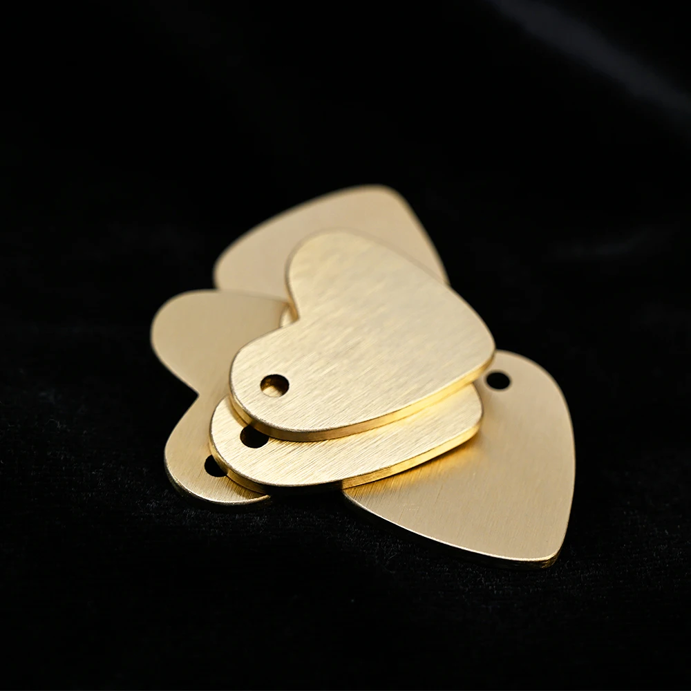 10pcs Irregular Brass Heart Stamping Blanks Engraving Metal