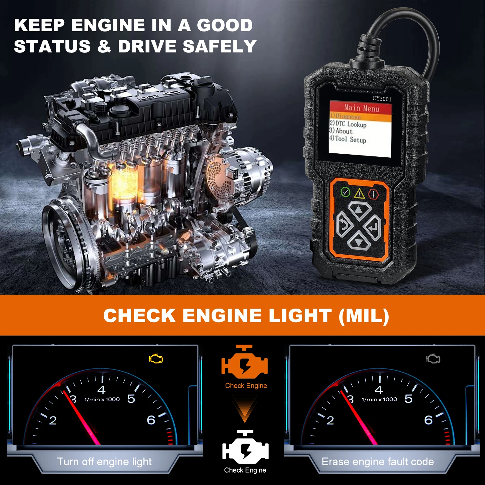 Advanced Automotive Diagnostic Scanner for Vehicle Status Analysis