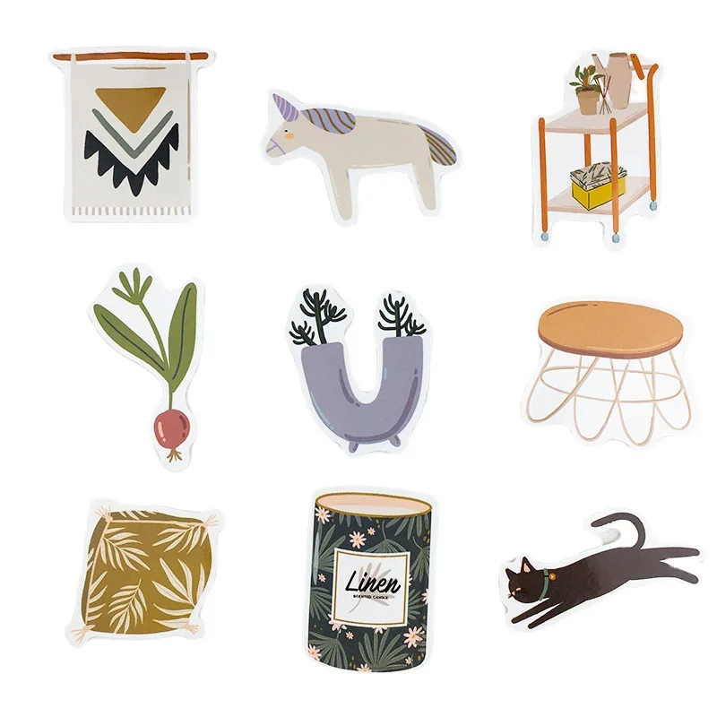 북유럽 가정용 스티커, 노트북 자전거 기타 스케이트보드 스티커, 어린이 DIY 그래피티 방수 스티커 장난감, 10 개, 30 개, 50 개