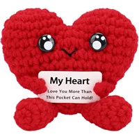 Funny Handmade Crochet Heart Doll Valentine's Day Mother's Day Birthday & More Desktop Ornament Home Decor 1