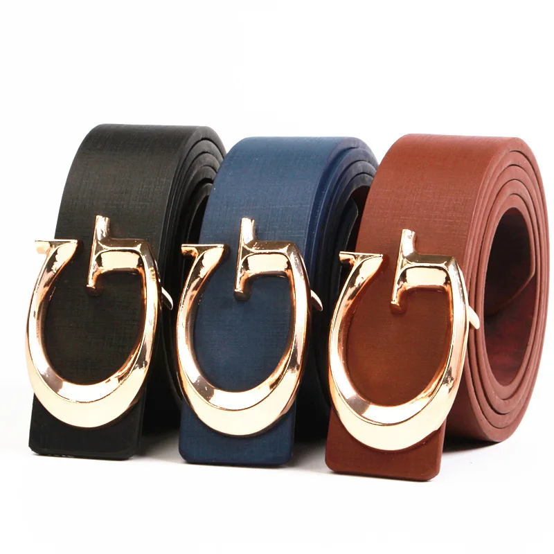 

Women Casual Belt Fashion Smooth Buckle Brand Leather Belt For Girl Business Split Leather Belt Woman