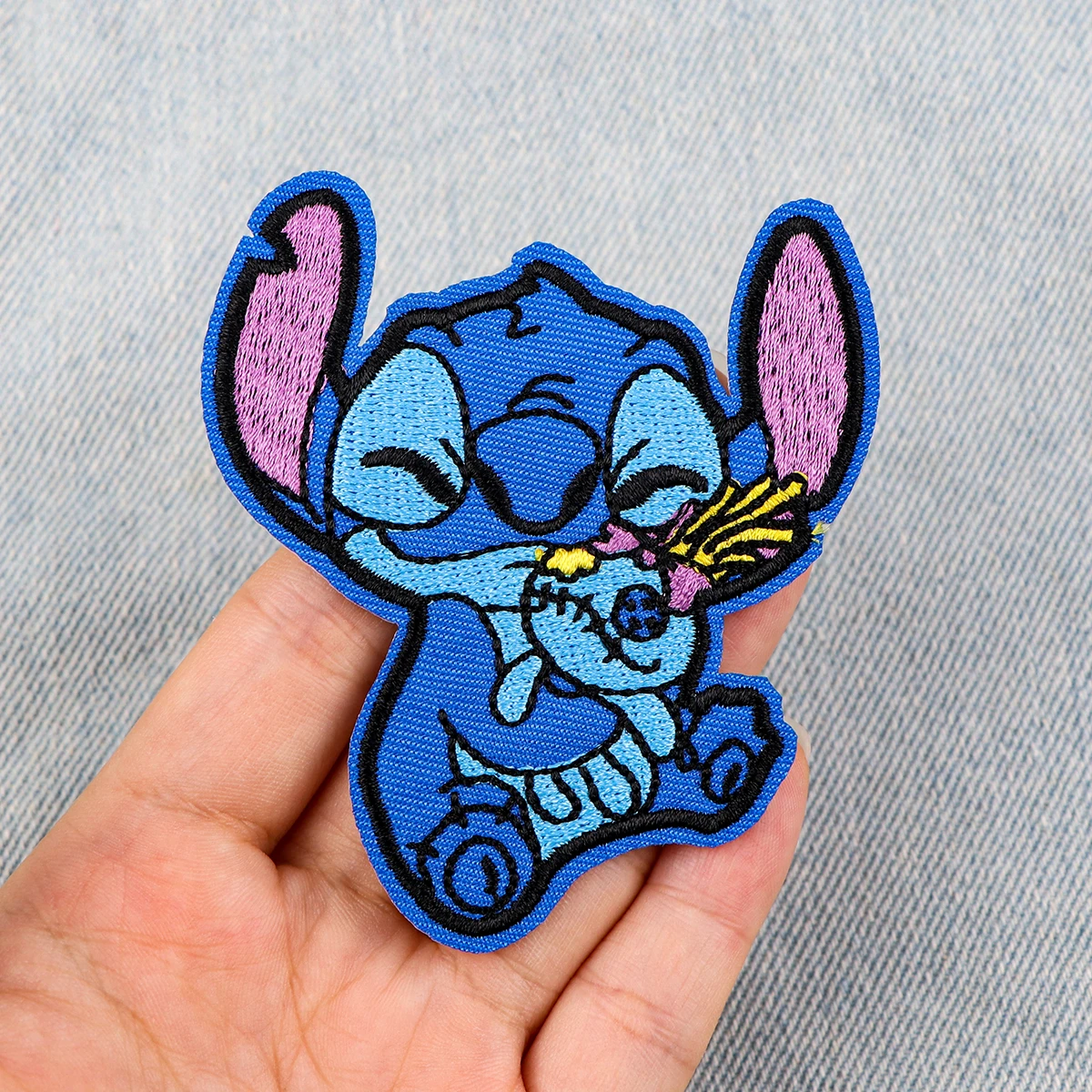 Description Picture 4 of itemCute Alien Embroidery Patch Cartoon Angel Iron On Patches For Clothing Thermoadhesive Patches On Clothes DIY Sew Badges