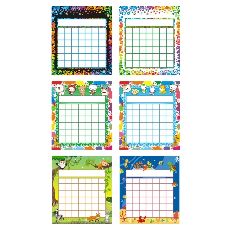 

50 Pieces Classroom Incentive Chart Cartoon Kid Positive Behavior Reward Board