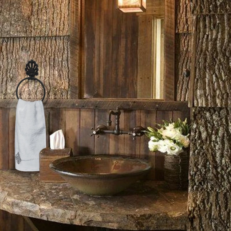 Cast Iron Wall Mounted Hanging Rings for Kitchen Towels
