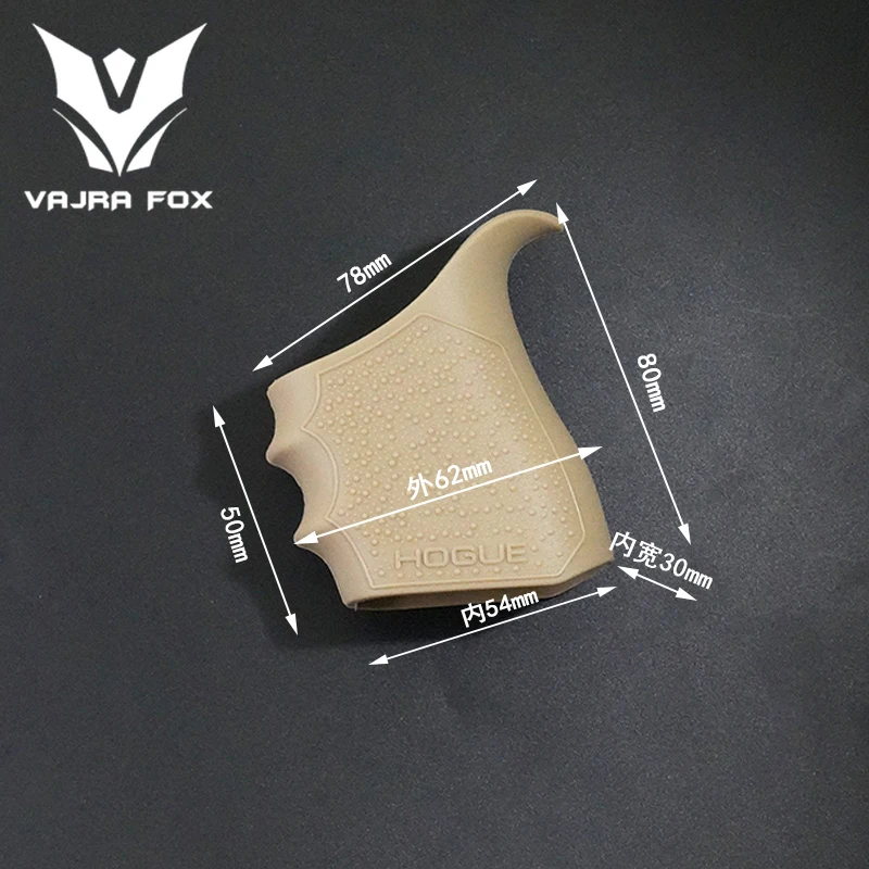 Handgun Grip Cover 1Pcs Tactical Universal Gun Grip Cover Fit Pistol Handle Non-Slip Rubber Cover Fit Gloc G17 G18 G19 Handle Weapon Accessory