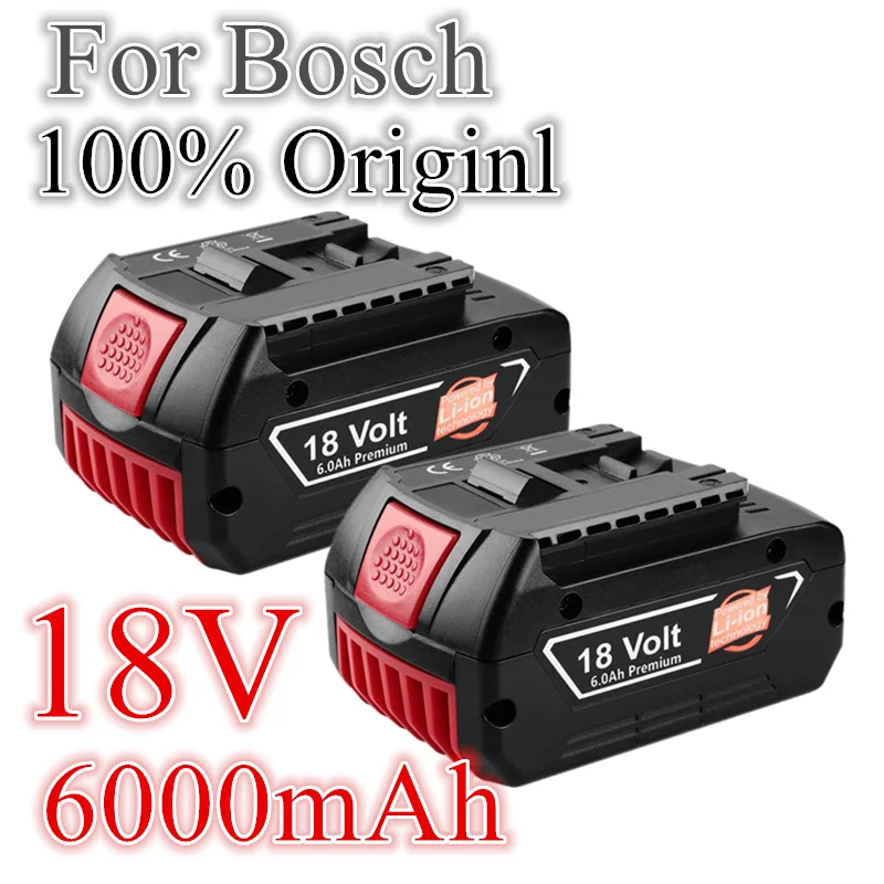 

18V 18ah Li-Ion Battery rechargeable for Bosch BAT609 Power Tools Replacement Battery Backup 6.0 ONE Portable for Display Light