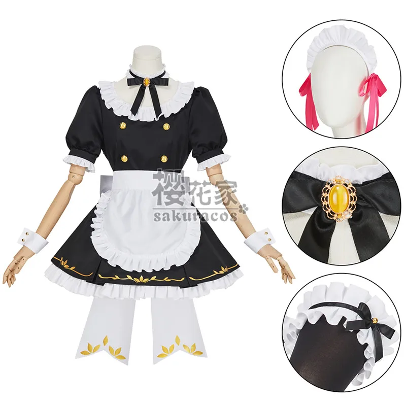 Костюм горничной InYOYO Amine Fate/Grand Order FGO Kama, Униформа, игровой костюм уровня 2, косплей, костюм на Хэллоуин, карнавальный наряд для женщин, Новинка
