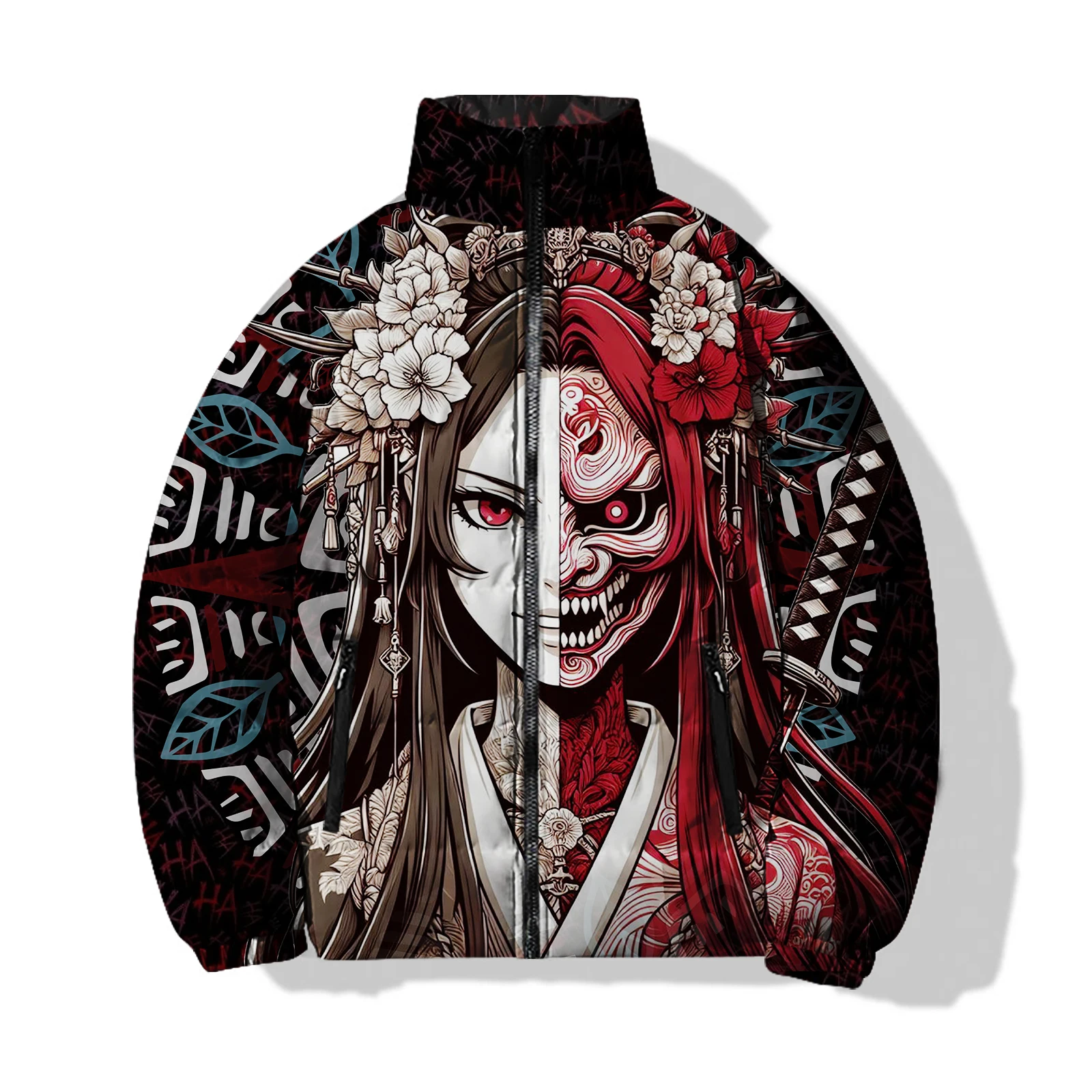 Abrigo frío de invierno para hombre con impresión 3D, parka de anime japonés, diseño elegante, nuevo y genial en abrigos de plumas, águila, husky, diosa