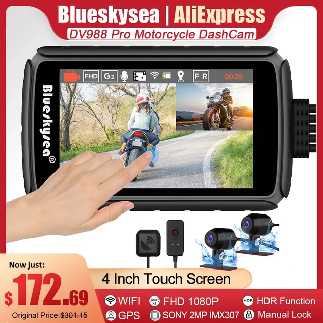 4.0 Touch Screen Motorcycle DVR Dual 1080P WiFi Dashcam Motorcycle Camera  Front and Back Video Recorder Dash Cam Moto Camera - AliExpress