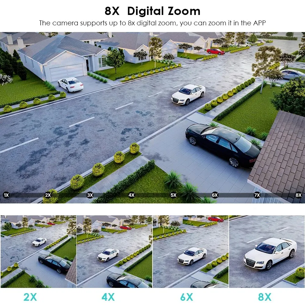 8MP 4K 8x Hybrid Zoom 2.8+12mm Dual Lens PTZ IP Camera WiFi Human Detection 4MP Audio Security Video Surveillance Camera security camera